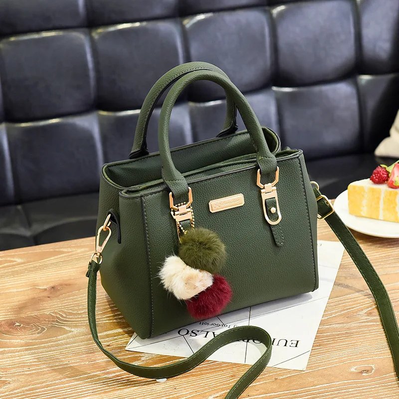 PU Leather Ladies HandBags Women Vintage Purse Plush Tassel Messenger Bags Tote Boston Shoulder Crossbody Bag PU Leather Ladies HandBags Women Vintage Purse Plush Tassel Messenger Bags Tote Boston Shoulder Crossbody Bag