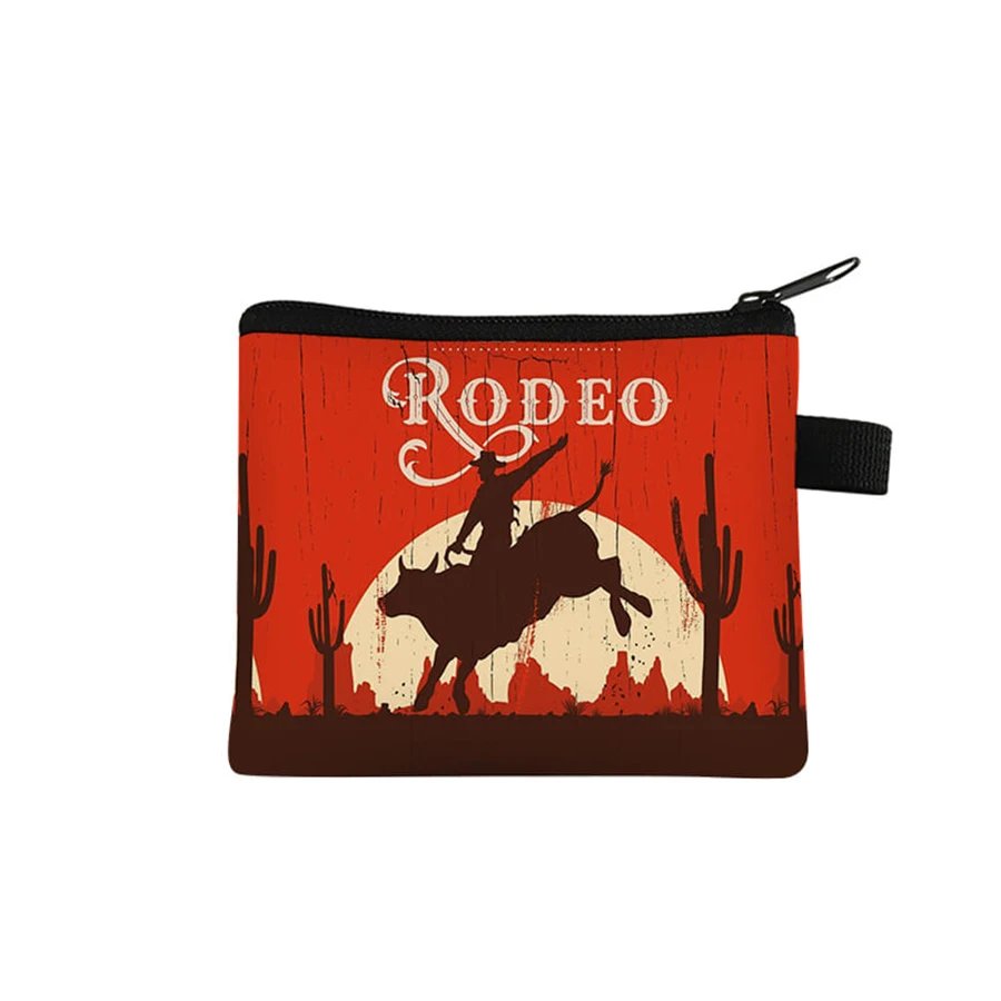 Cowboy Cattle Pattern Coin Purse Cute Purse For Boy And Girls Best Gifts 3D Cartoon Storage Bag For Children Coin Walle