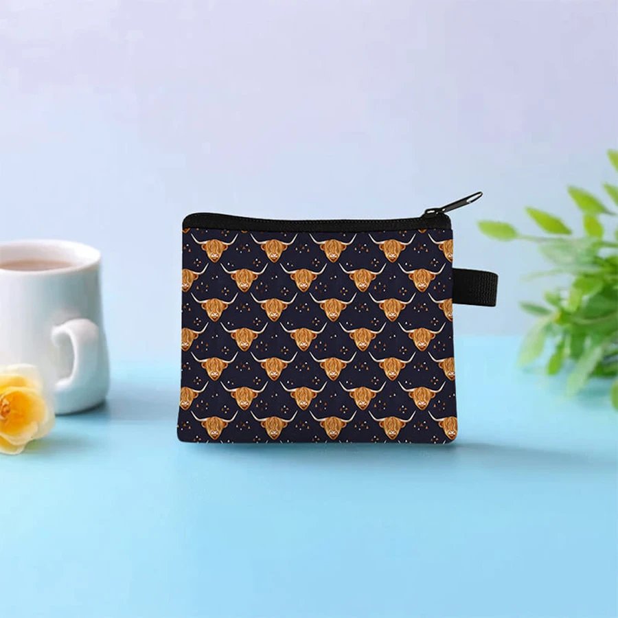 Cowboy Cattle Pattern Coin Purse Cute Purse For Boy And Girls Best Gifts 3D Cartoon Storage Bag For Children Coin Walle