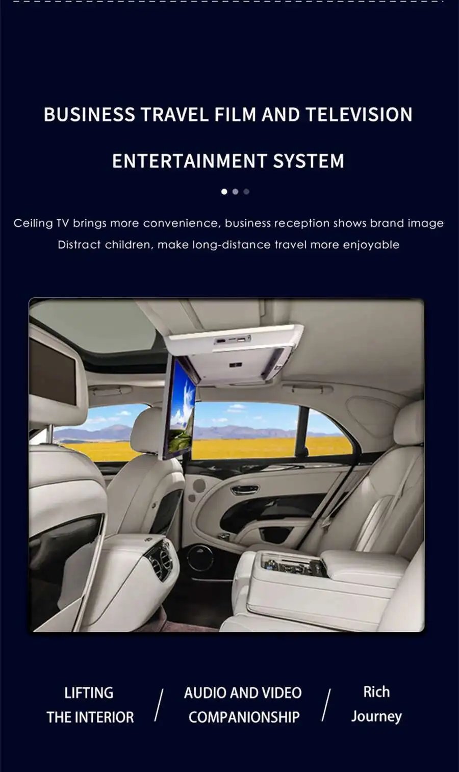 17.3 Inch/19.5 Inch 1920*1080 Roof Ceiling Monitor IPS Touch Screen Android12 Multimedia Video Player Mirror Link Remote Control