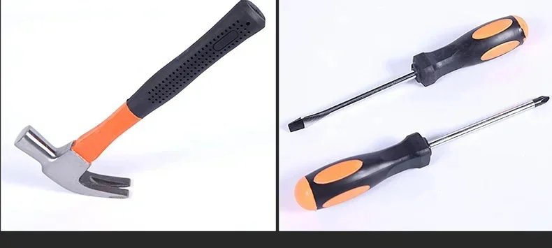 220V Manual Hardware Tool Set Household Set Electrician Tool Combination Repair Tool Hammer Pliers Screwdriver Multimeter