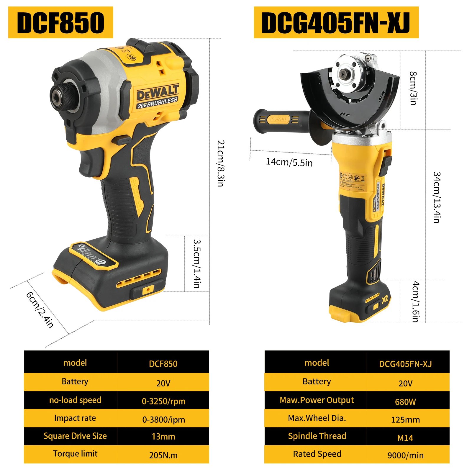 DeWalt lithium battery brushless Dcd850  electric screwdriver DVG405 FN Tool Kit Combination kit ﻿No battery ﻿