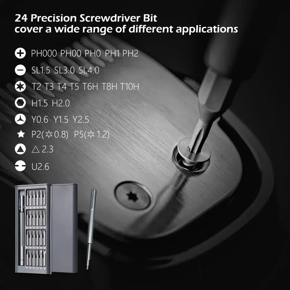 Precision Screwdriver Set 25 in 1 Screw Driver Se Hexagonal Flat Head Magnetic Screwdriver Head for iPhone PC WatchCameraGlasses Precision Screwdriver Set 25 in 1 Screw Driver Se Hexagonal Flat Head Magnetic Screwdriver Head for iPhone PC WatchCameraGlasses