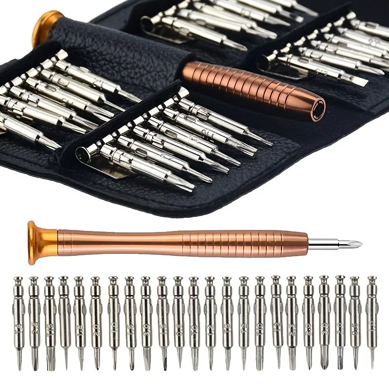 25 In 1 Precision Screwdriver Set, Repair Tool Kit, Small Screwdriver Set, Star/Y-type/Flat-blade/Triangle Screwdrivers For Mo