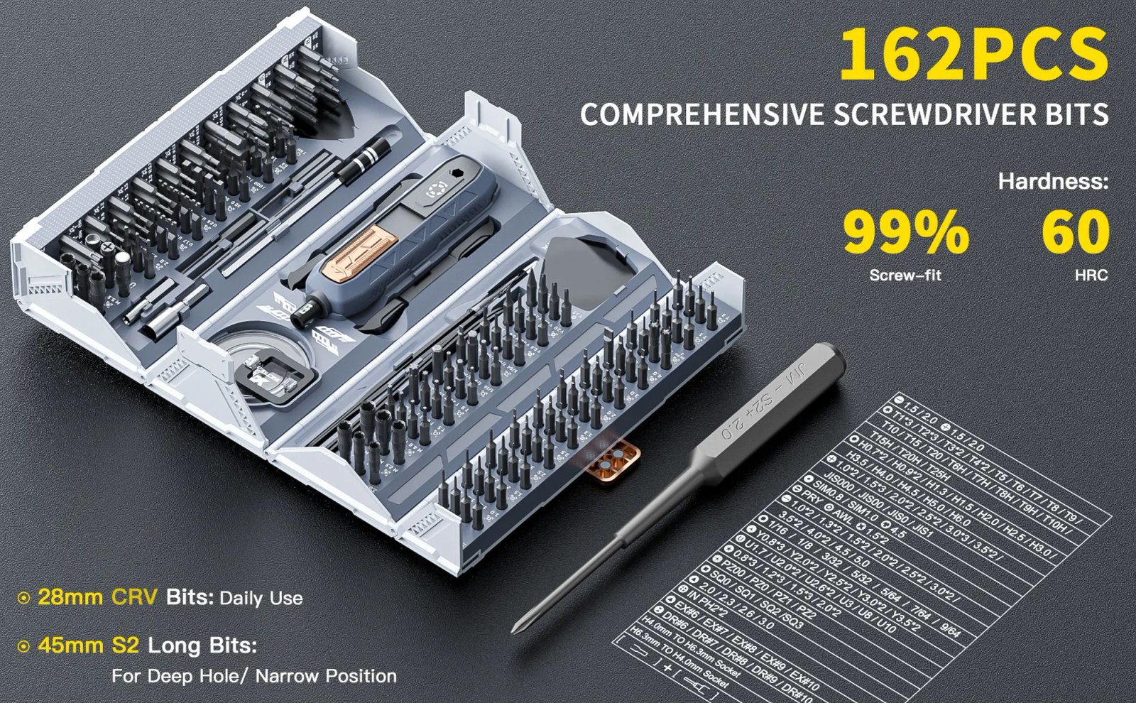 180 in 1 Precision Screwdriver Set Magnetic Drill Bits Professional Hand Repair Tools for iPhone Watch Glasses with Storage Box