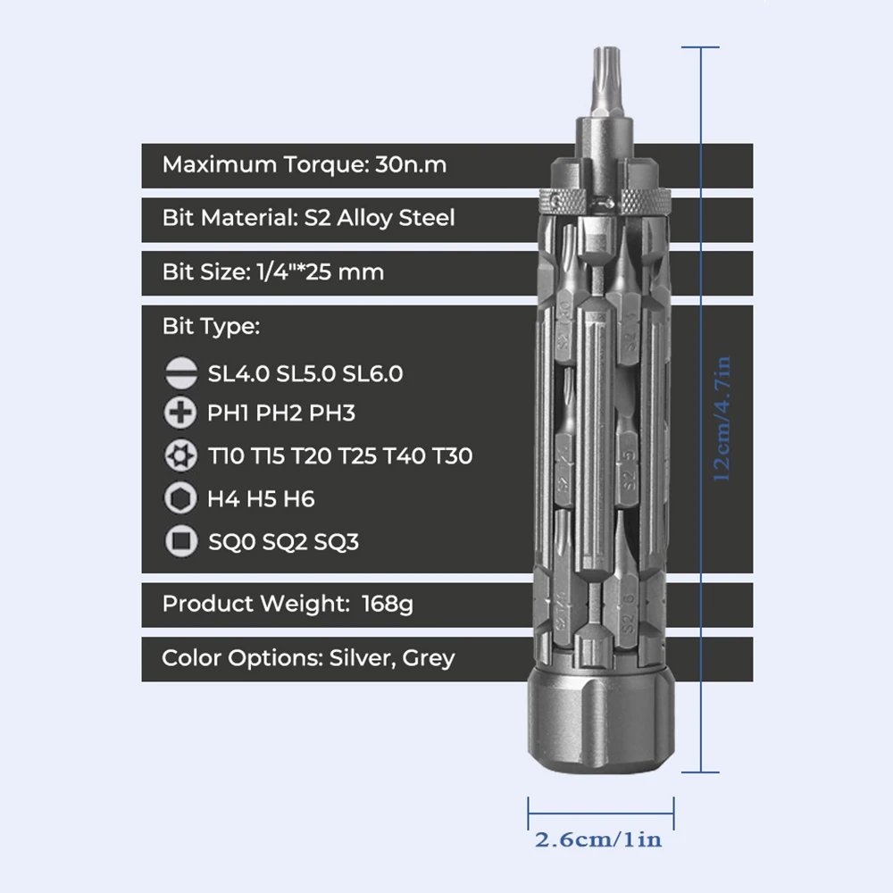 Galacok S1 Boost EDC Screwdriver Set Multi-Function Hand Repair Tool with Torx Phillips Magnetic Bits for Drone Laptop Bicycle Galacok S1 Boost EDC Screwdriver Set Multi-Function Hand Repair Tool with Torx Phillips Magnetic Bits for Drone Laptop Bicycle