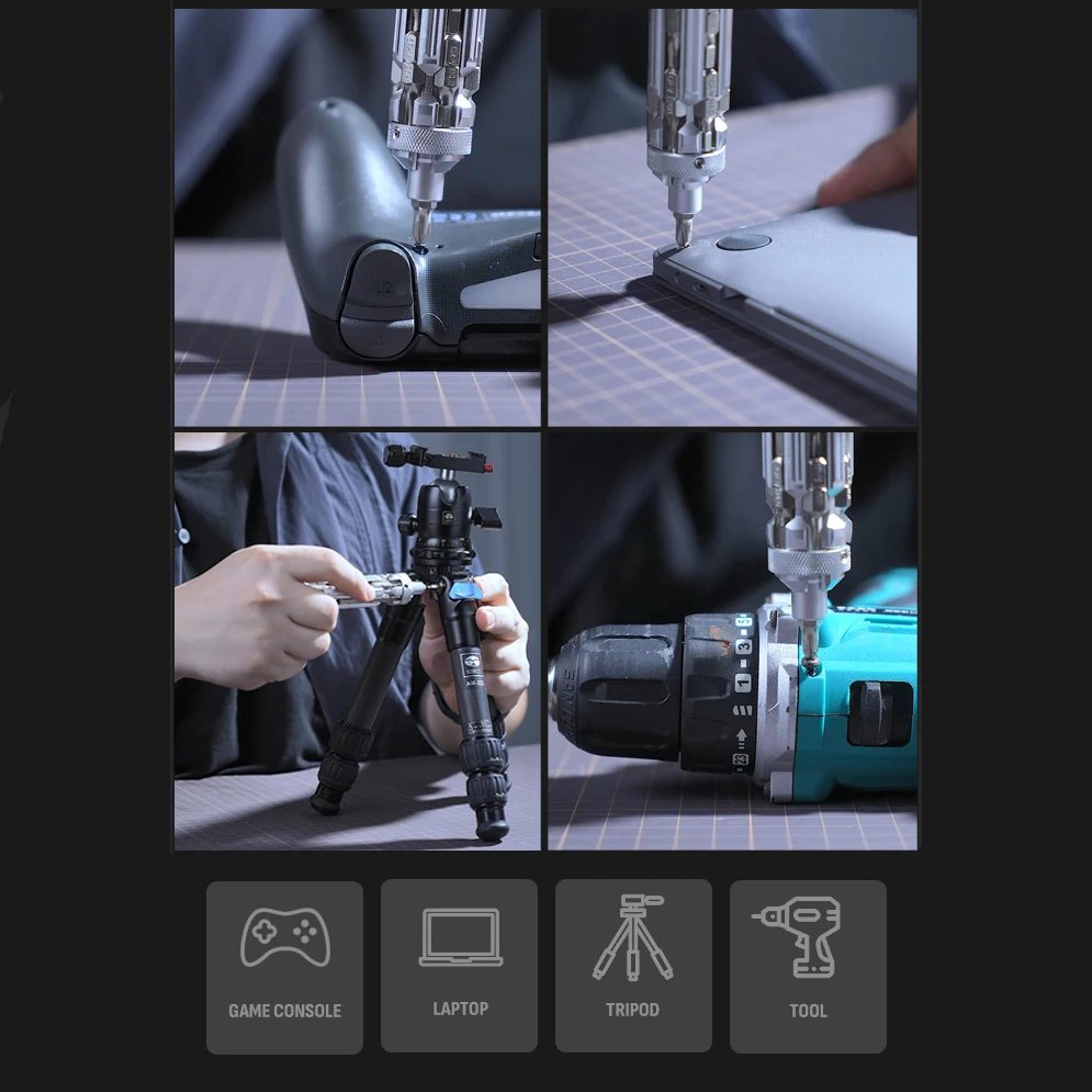 Galacok S1 Boost EDC Screwdriver Set Multi-Function Hand Repair Tool with Torx Phillips Magnetic Bits for Drone Laptop Bicycle Galacok S1 Boost EDC Screwdriver Set Multi-Function Hand Repair Tool with Torx Phillips Magnetic Bits for Drone Laptop Bicycle