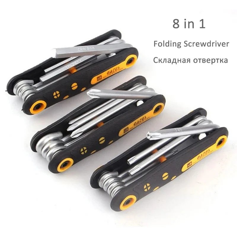 8 in 1 Folding Screwdriver Set Torx Screwdriver Mini Screwdriver Bits Kit Hexagon Torx Screwdriver Phillips Flat Screw Driver 8 in 1 Folding Screwdriver Set Torx Screwdriver Mini Screwdriver Bits Kit Hexagon Torx Screwdriver Phillips Flat Screw Driver