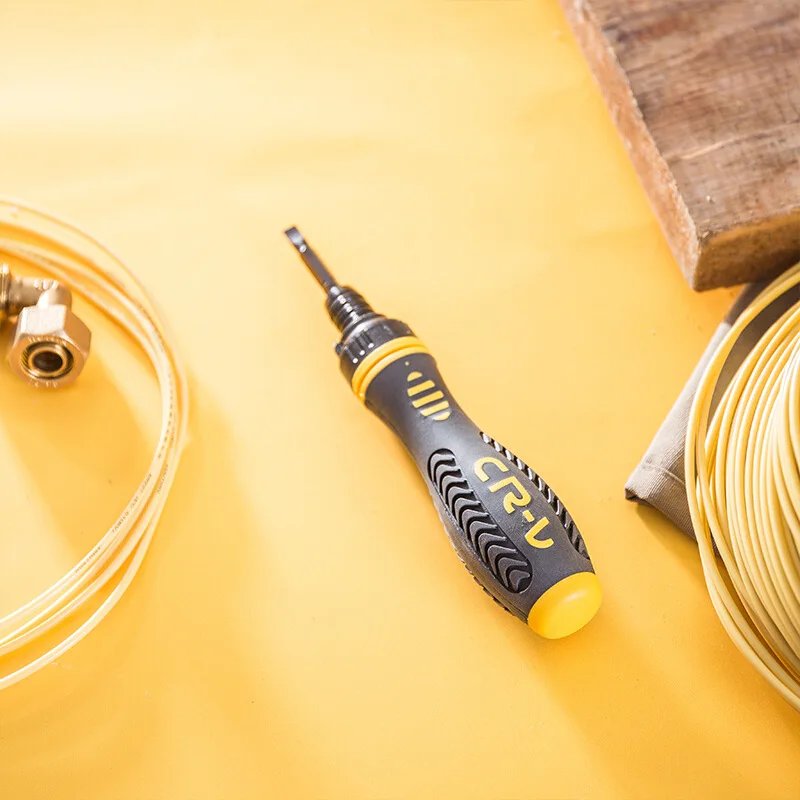 Deli Ratche Phillips Slotted Dual Purpose Scalable Ratchet Screwdrivers CR-V Magnetic Screw Driver Repair Manual Tool Deli Ratche Phillips Slotted Dual Purpose Scalable Ratchet Screwdrivers CR-V Magnetic Screw Driver Repair Manual Tool