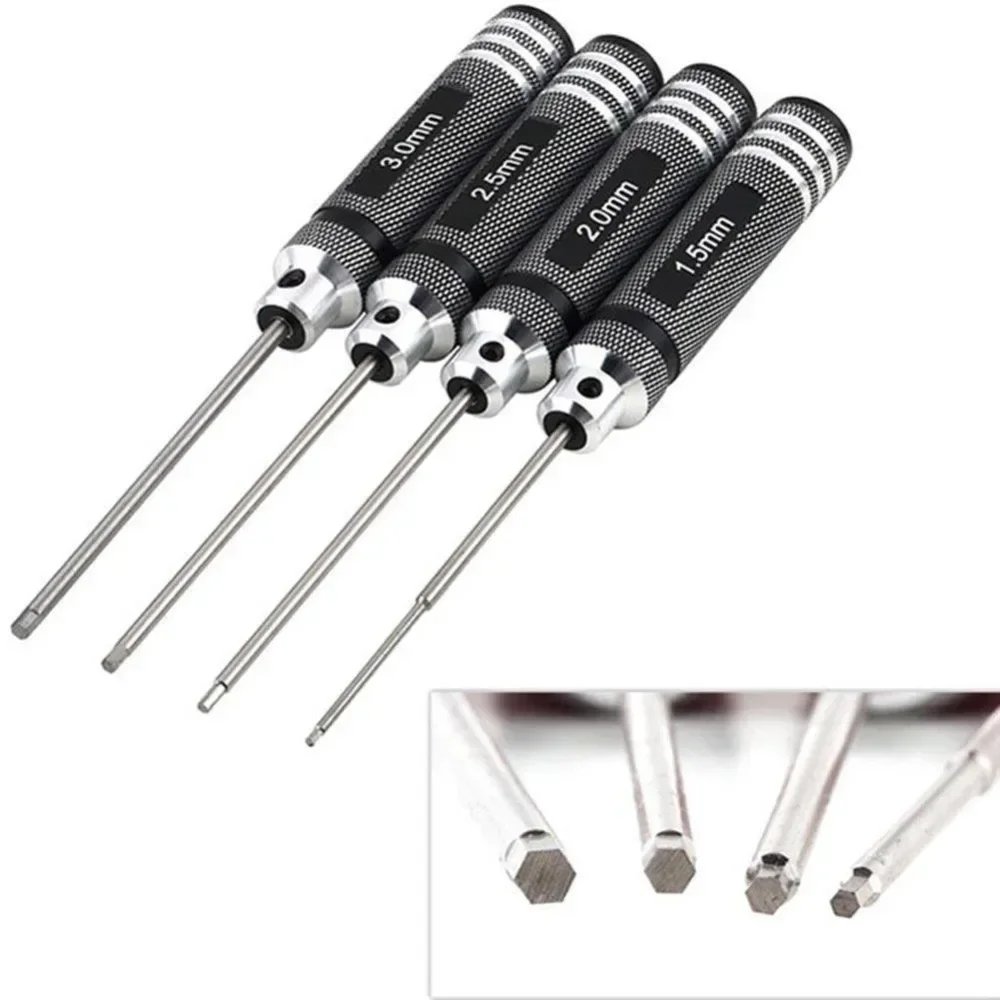 1Pcs Top Quality Titanium Nitride TiNi Hex Driver Wrench Screwdriver  1.5mm/2mm/2.5mm/3.0mm For RC Helicopter