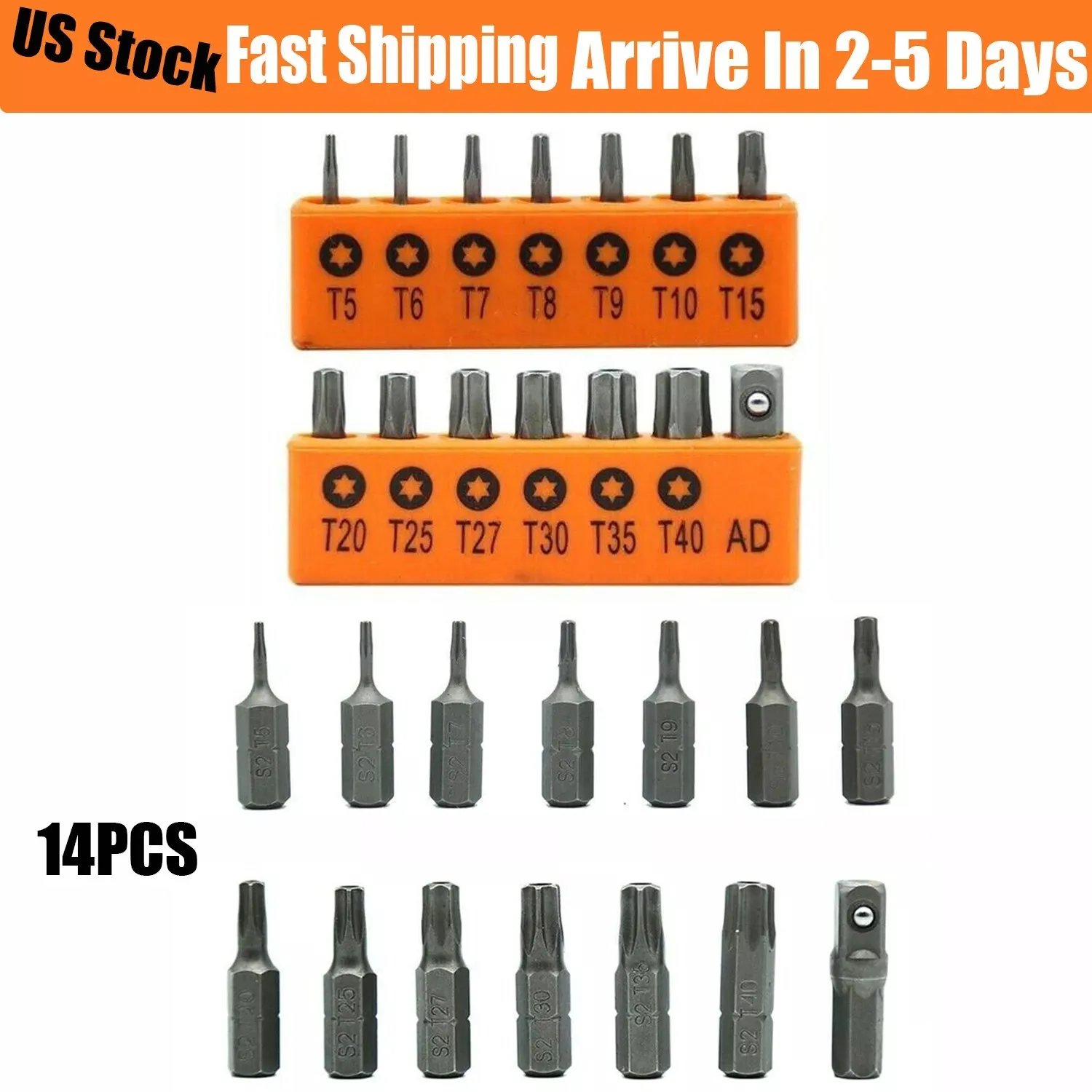 14pcs 25mm Torx Bit Set Tamper Proof Security Torq Hex Star Spanner Tri Wing Screwdriver T5-T40 Electric Screw Driver 14pcs 25mm Torx Bit Set Tamper Proof Security Torq Hex Star Spanner Tri Wing Screwdriver T5-T40 Electric Screw Driver