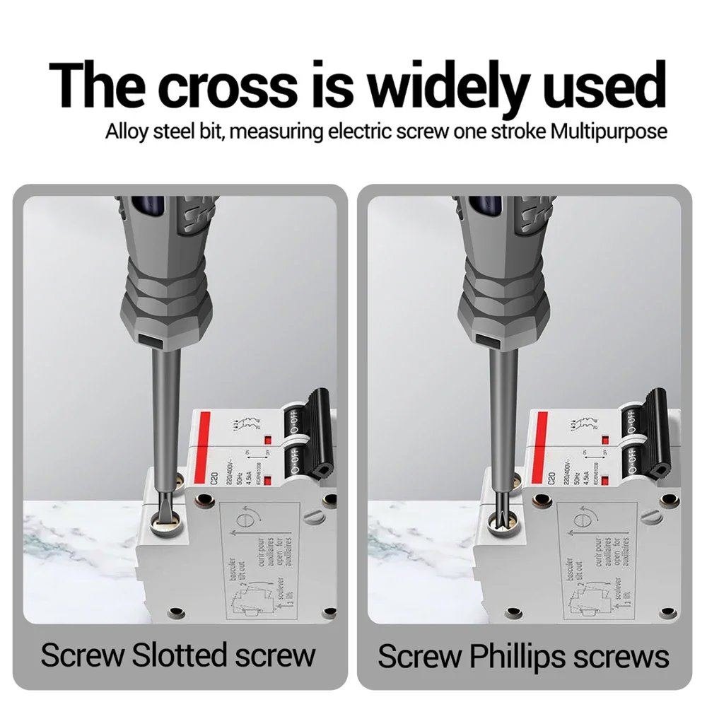 2pcs Word/Cross electrician screwdriver 12-220V Voltage Tester Pen AC/DC Induction Insulated Electricians Screwdriver Hand Tools 2pcs Word/Cross electrician screwdriver 12-220V Voltage Tester Pen AC/DC Induction Insulated Electricians Screwdriver Hand Tools