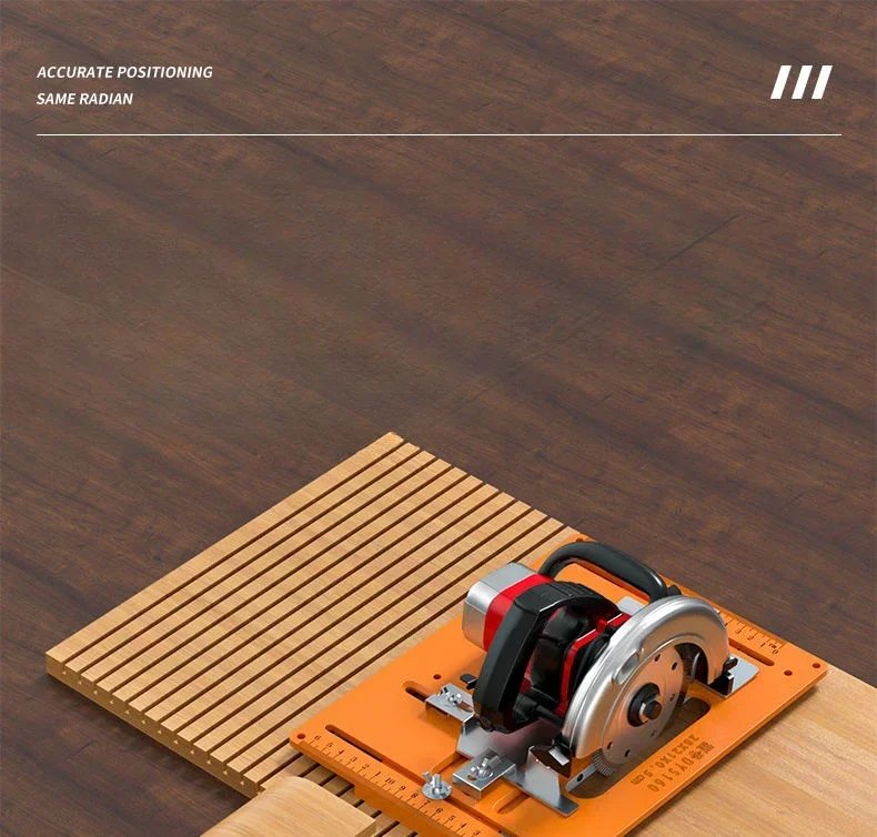 Woodworking Cutting Machine Base Adjustable Durable Precision Durable Can Be Chamfered At 45° Angle Electric Saw Base Plate Tool