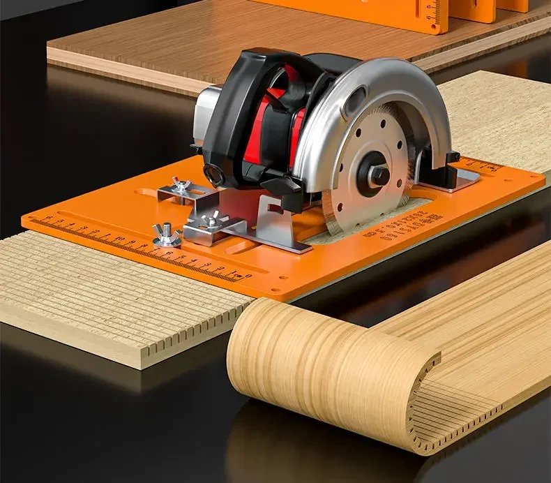 Woodworking Cutting Machine Base Adjustable Durable Precision Durable Can Be Chamfered At 45° Angle Electric Saw Base Plate Tool