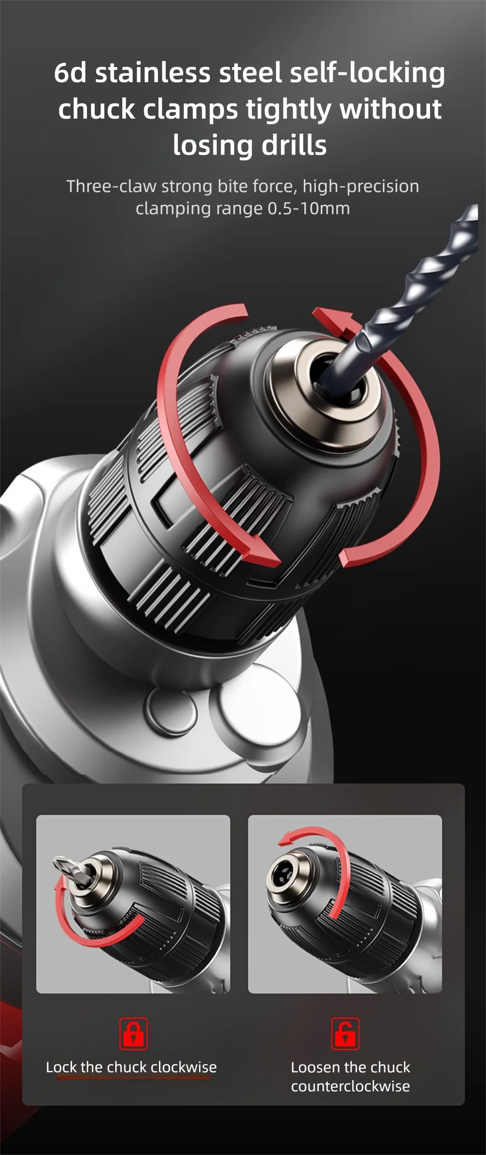 220V 50Hz Impact Drill 0-3000 R/min High Rotation Speed Corded Electric Drill Tool Max 13mm Chuck Controllable Speed 780W