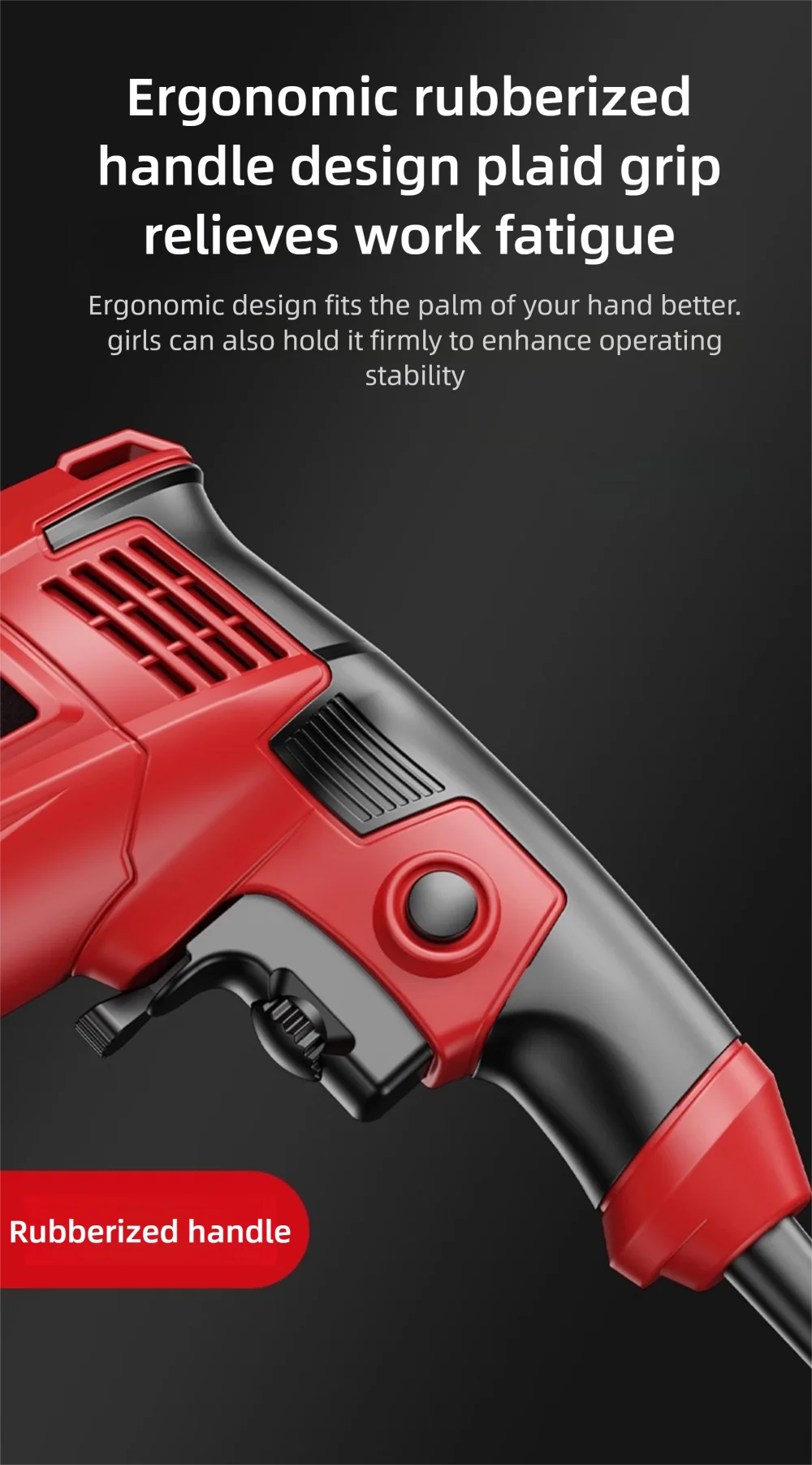 220V 50Hz Impact Drill 0-3000 R/min High Rotation Speed Corded Electric Drill Tool Max 13mm Chuck Controllable Speed 780W