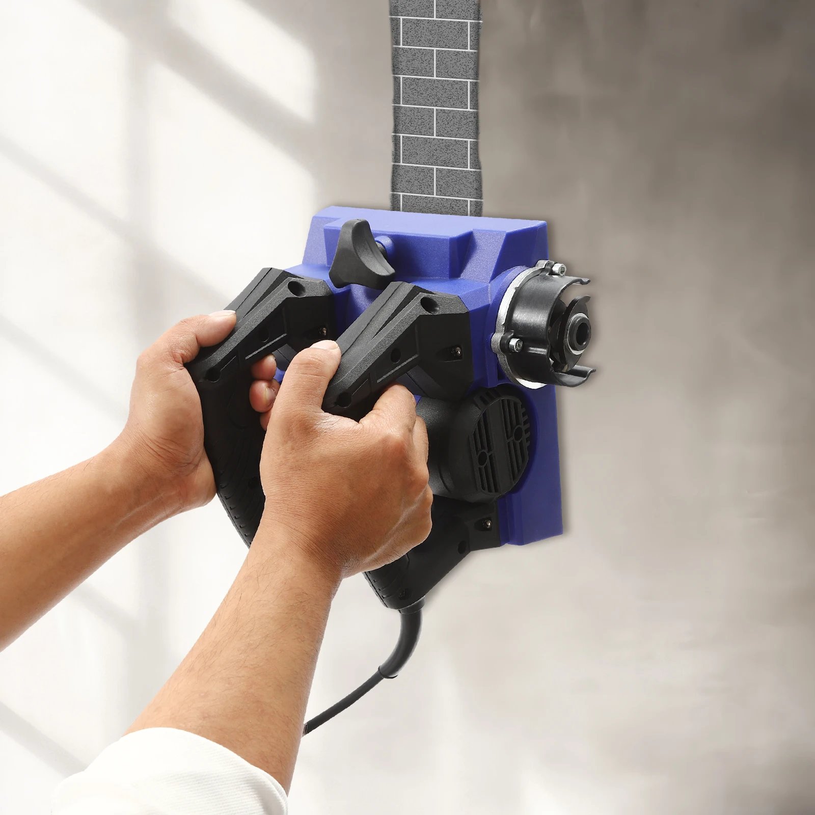 1300W Power Hand Planer Portable Roller Planer with Cable Electric Wall Planer Adjustable Depth Corrosion Resistant