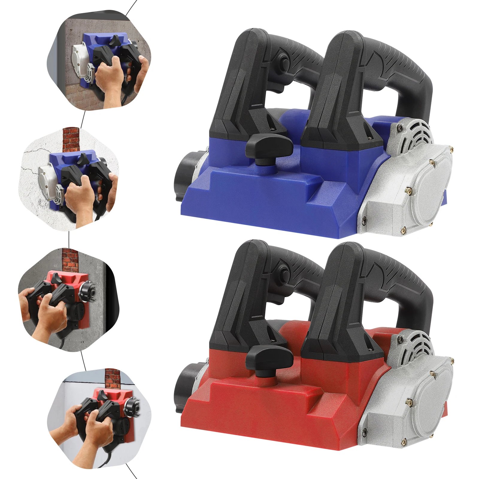 1300W Power Hand Planer Portable Roller Planer with Cable Electric Wall Planer Adjustable Depth Corrosion Resistant 1300W Power Hand Planer Portable Roller Planer with Cable Electric Wall Planer Adjustable Depth Corrosion Resistant