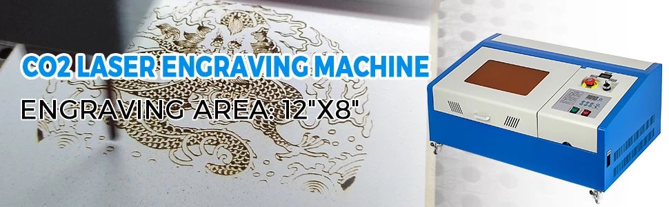 VEVOR Laser Engraver 40W CO2 Laser Engraving Machine 30*20cm Cut Tools for Wood Leather Woodworking USB Support CorelDraw