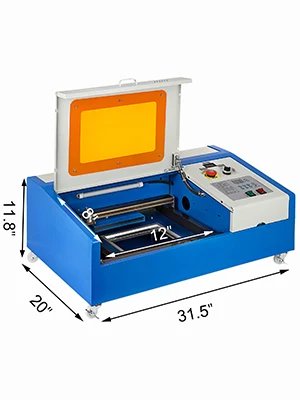 VEVOR Laser Engraver 40W CO2 Laser Engraving Machine 30*20cm Cut Tools for Wood Leather Woodworking USB Support CorelDraw