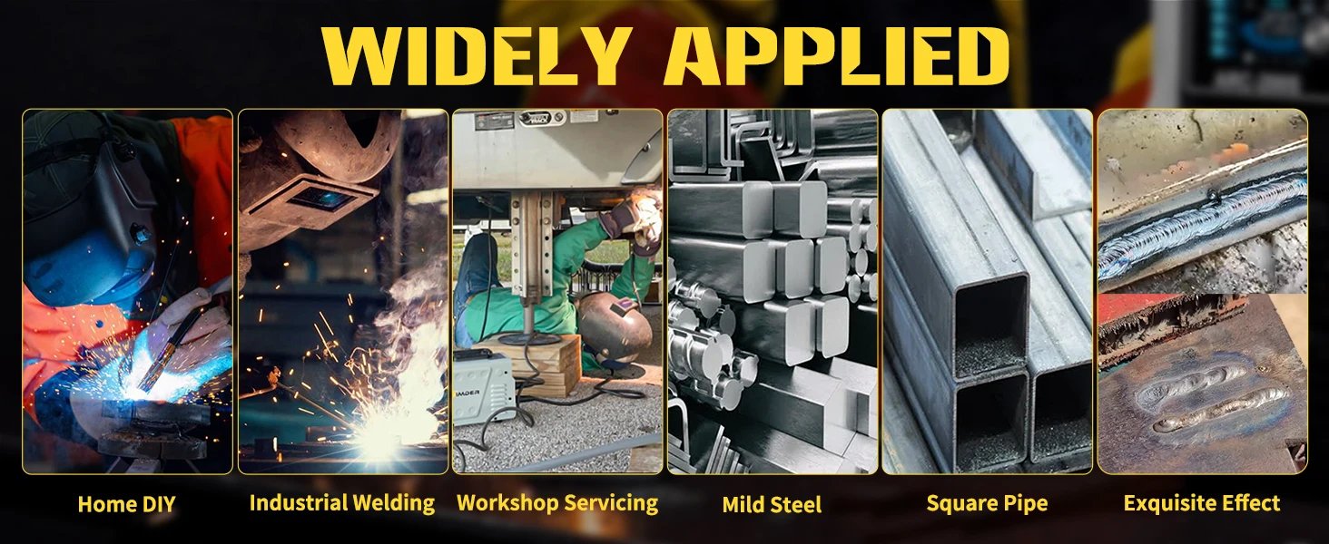 SSIMDER MIG Welder 140A 2 in 1 Stick/Flux Core Welder 110V/220v Dual Voltage Welding Machine with Flux Cored Wire MIG/ARC Welder