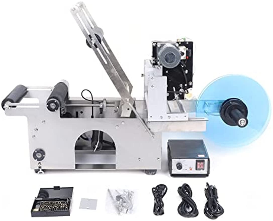 MT-50D Semi-automatic Labeller Round Bottle Labeling Machine Date Coding Machine