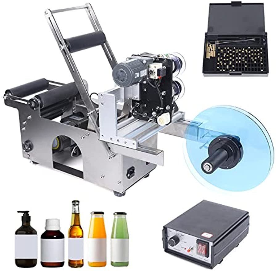 MT-50D Semi-automatic Labeller Round Bottle Labeling Machine Date Coding Machine