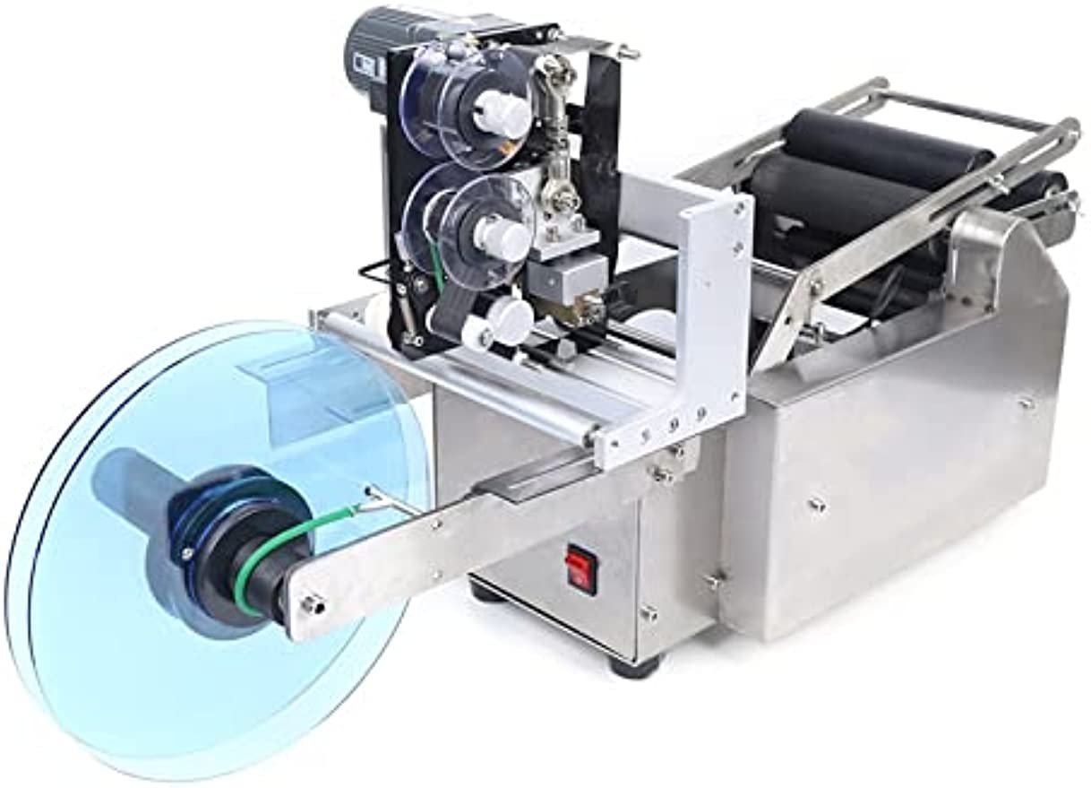 MT-50D Semi-automatic Labeller Round Bottle Labeling Machine Date Coding Machine