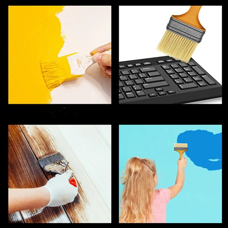 5Pcs Paint Brush BBQ Brush Plastics Handle Multipurpose Sauce Pastry Brushes Watercolor Painting Brush Tools 1/2/3/4/5 Inch