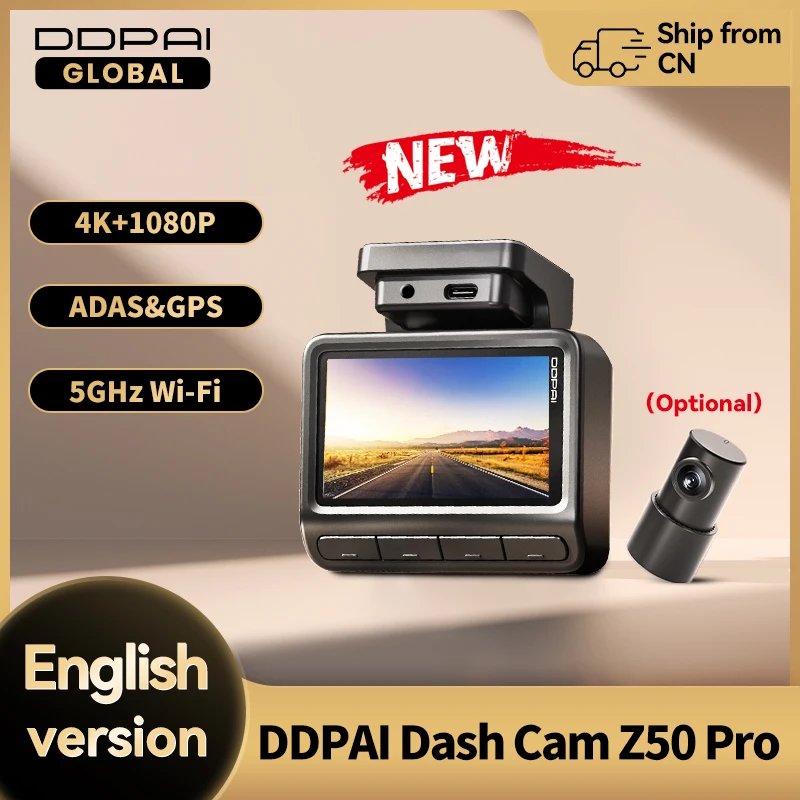 2025 New DDPAI Z50 Pro Dash Cam 4K Car DVR Night Vision 5GHz Wi-Fi GPS ADAS 24h Parking mode Front and Rear Camera 2025 New DDPAI Z50 Pro Dash Cam 4K Car DVR Night Vision 5GHz Wi-Fi GPS ADAS 24h Parking mode Front and Rear Camera
