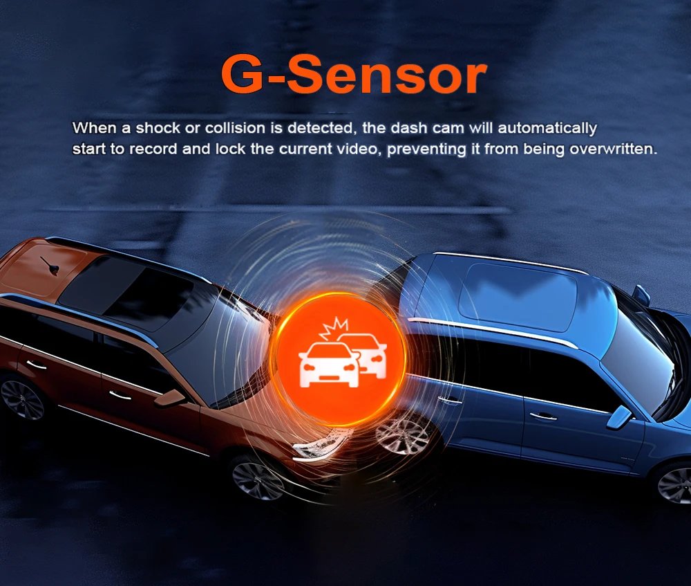 UHD 4K Dash Cam Dual Lens Driving Recorder Car DVR 1080P Rear Lens Camera Built-In WiFi GPS 24-Hour Parking Monitoring Black Box