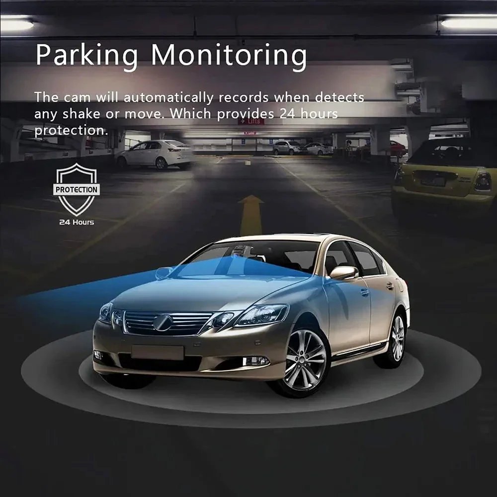 FHD 1080P Mini WIFI G-Sensor Dash Cam for Car Front Camera with Night Vision & 24H Parking Surveillance