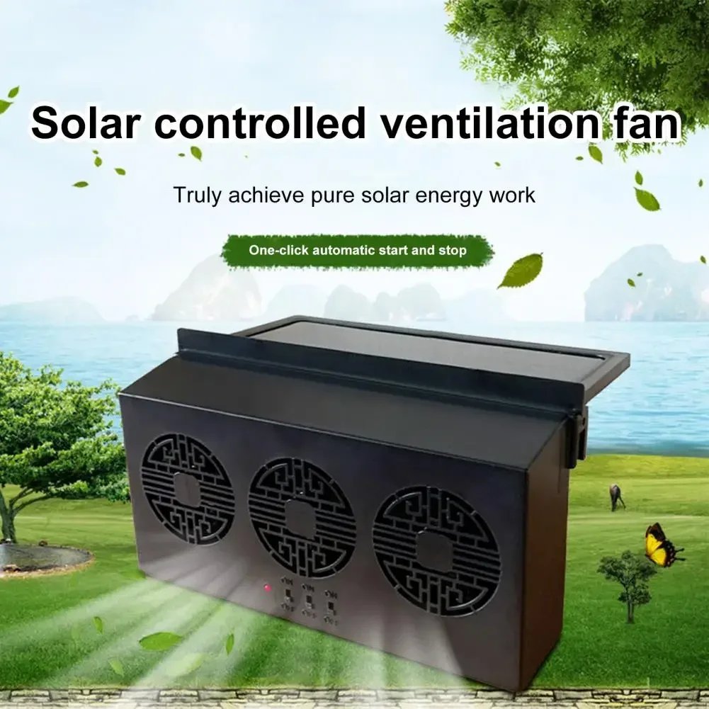 1PC Solar Car Fan, Solar Car Fan with Automatic Light Control to provide you with a comfortable driving experience 1PC Solar Car Fan, Solar Car Fan with Automatic Light Control to provide you with a comfortable driving experience