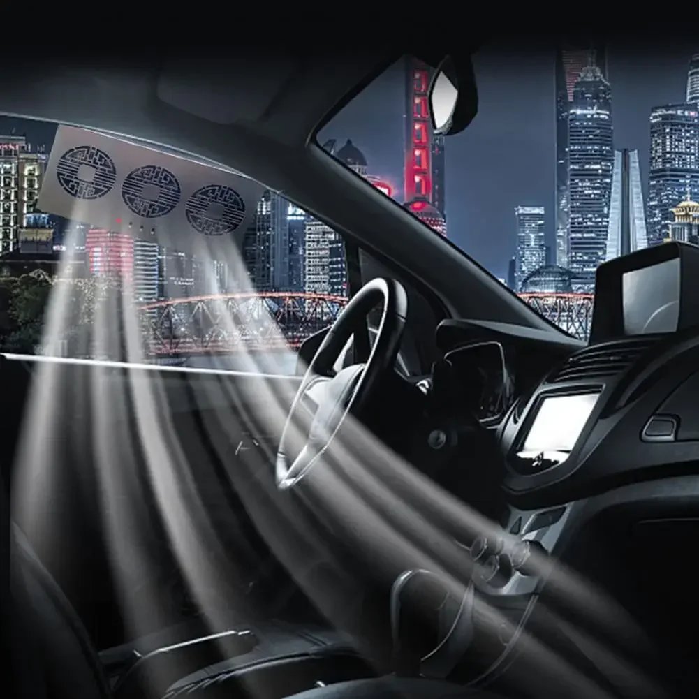1PC Solar Car Fan, Solar Car Fan with Automatic Light Control to provide you with a comfortable driving experience 1PC Solar Car Fan, Solar Car Fan with Automatic Light Control to provide you with a comfortable driving experience