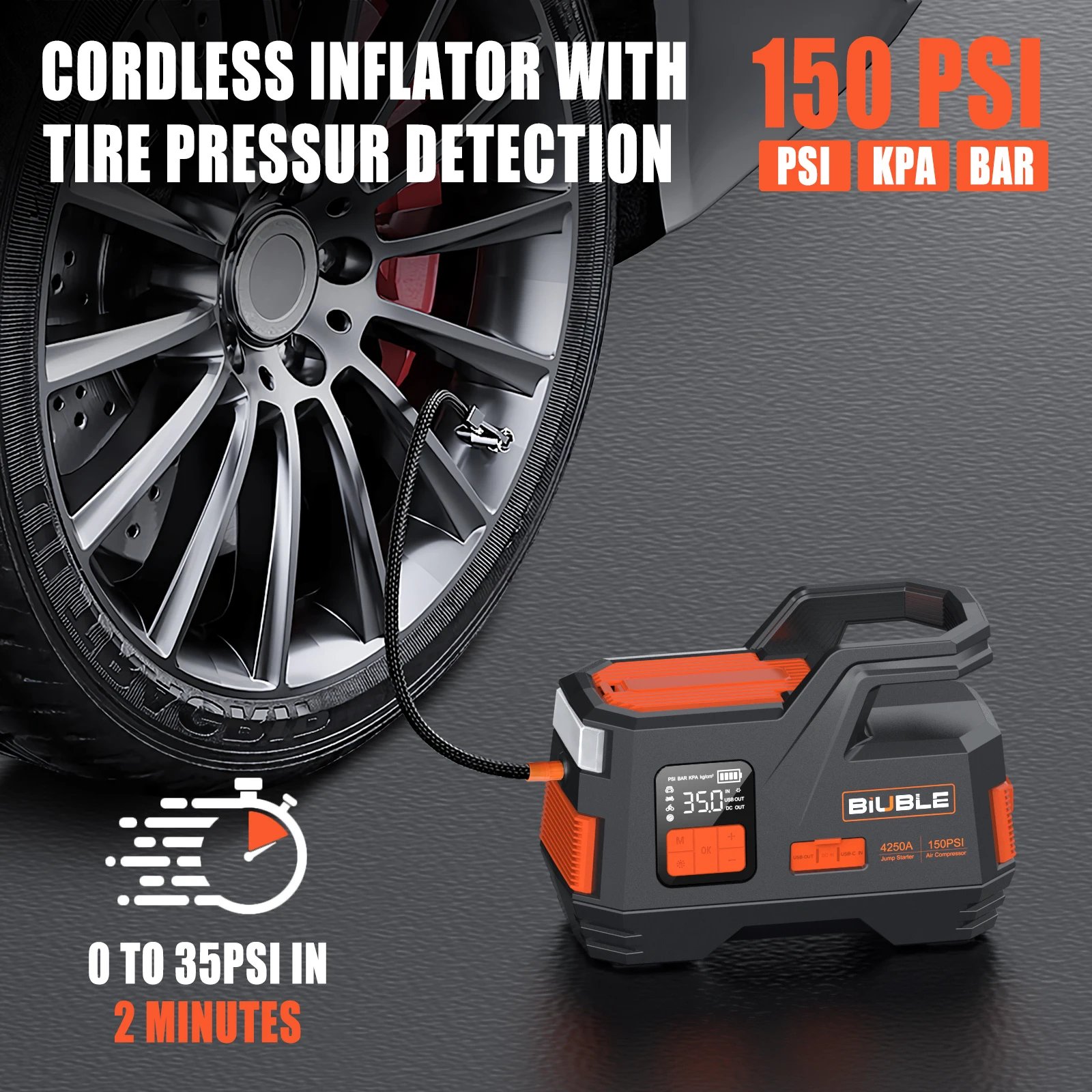 26800mAh Car Jump Starter Power Bank Portable Air Compressor Inflator Pump Power Station 4250A Battery Starter Auto Booster 26800mAh Car Jump Starter Power Bank Portable Air Compressor Inflator Pump Power Station 4250A Battery Starter Auto Booster
