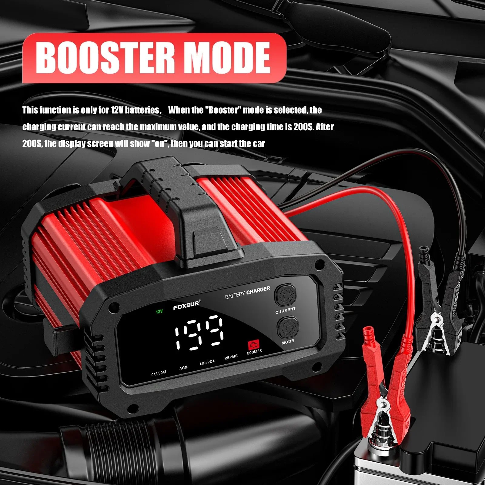 Portable 25A/15A Smart Car Battery Charger for 12V-24V Motorcycle Lead Acid AGM GEL LiFePo4 Batteries Car Booster Pulse Repair Portable 25A/15A Smart Car Battery Charger for 12V-24V Motorcycle Lead Acid AGM GEL LiFePo4 Batteries Car Booster Pulse Repair