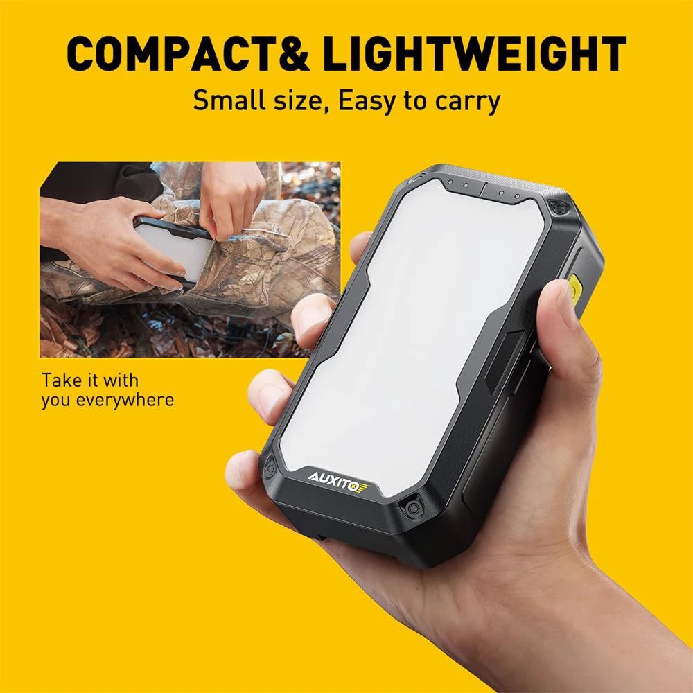 AUXITO 2500A Car Jump Starter 12V Auto Starting Device Emergency Battery Starter Portable Charger Booster 2000LM Camping Light