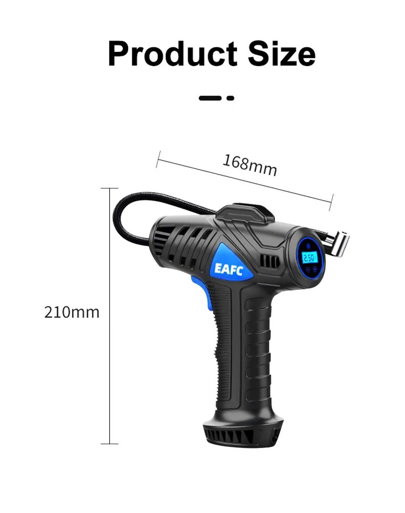 Rechargeable Air Compressor Wireless Pure Cooper Motor Inflatable Air Compressor Pump with Pressure Gauge Emergency LED Lights Rechargeable Air Compressor Wireless Pure Cooper Motor Inflatable Air Compressor Pump with Pressure Gauge Emergency LED Lights