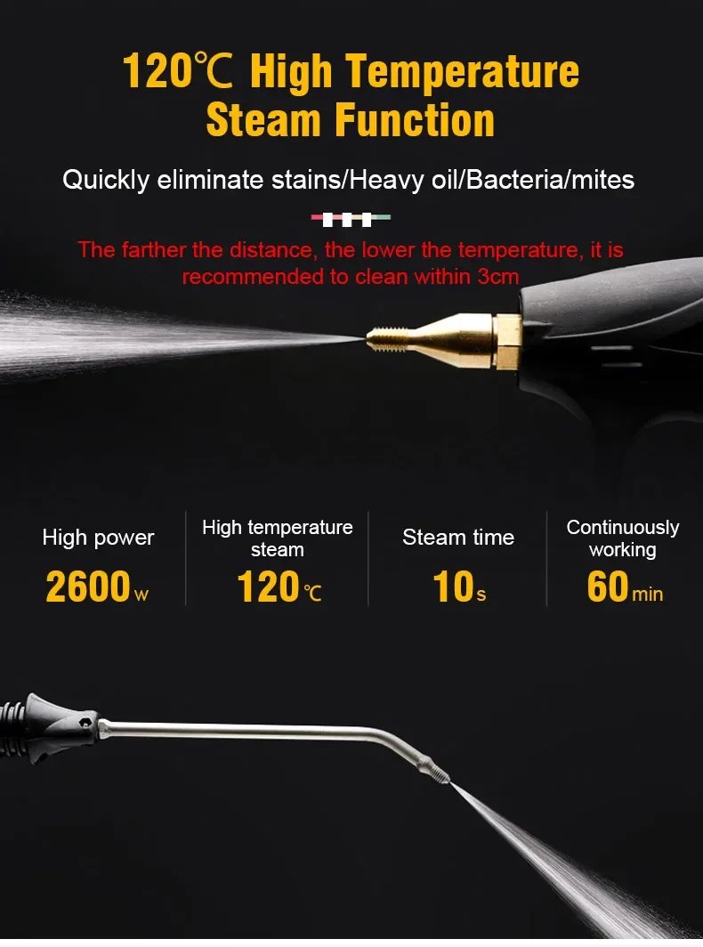 EAFC High Pressure Steam Cleaner Car Machine Pumping Sterilization Disinfector Steam Generator Washer Household Car Cleaner