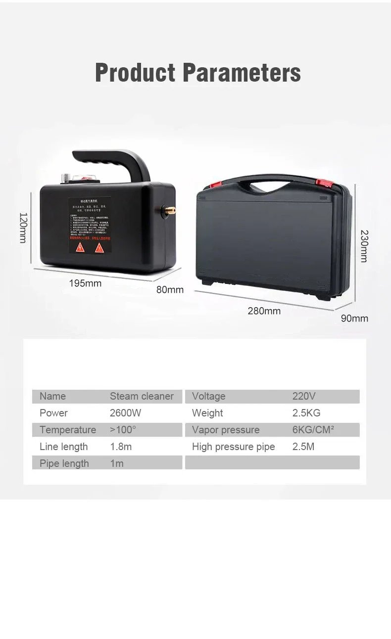 EAFC High Pressure Steam Cleaner Car Machine Pumping Sterilization Disinfector Steam Generator Washer Household Car Cleaner