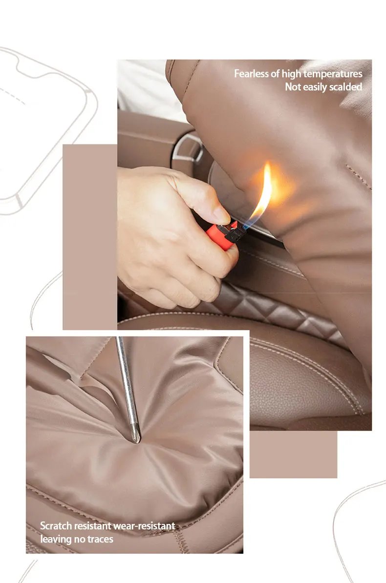 Universal Car Seat Cover Breathable PU Leather Car Front Seat Cover Auto Seat Four Season Protection Pad Car Interior Accessorie