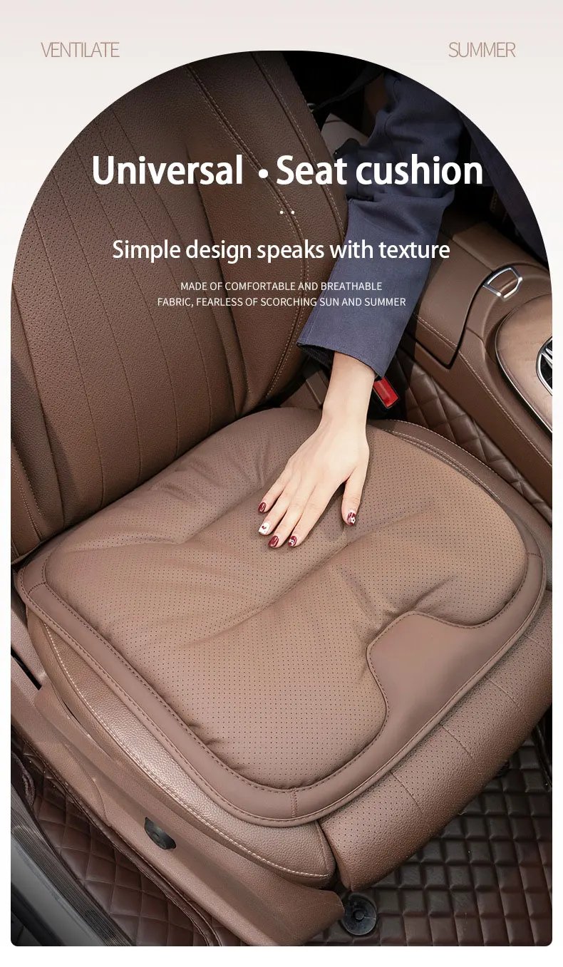 Universal Car Seat Cover Breathable PU Leather Car Front Seat Cover Auto Seat Four Season Protection Pad Car Interior Accessorie