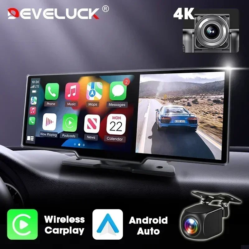 10.26” 4K Dash Cam Car DVR Android Auto Carplay Display Screen Smart Car System Video Recorder Monitor With Rear Camera 5G WIFI 10.26'' 4K Dash Cam Car DVR Android Auto Carplay Display Screen Smart Car System Video Recorder Monitor With Rear Camera 5G WIFI