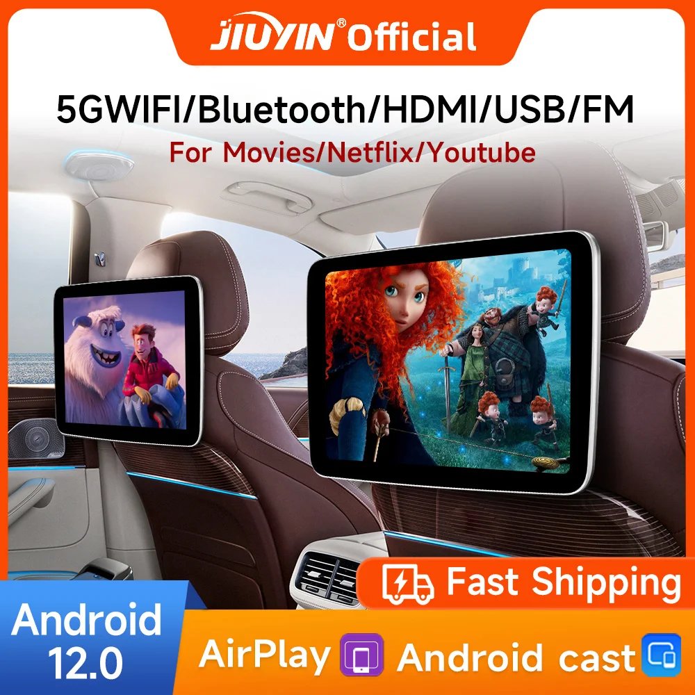 2024 New Headrest Monitor Display IPS Android Tablet Touch Screen For Car Rear Seat Player Video Music Bluetooth AirPlay HDMI 2024 New Headrest Monitor Display IPS Android Tablet Touch Screen For Car Rear Seat Player Video Music Bluetooth AirPlay HDMI