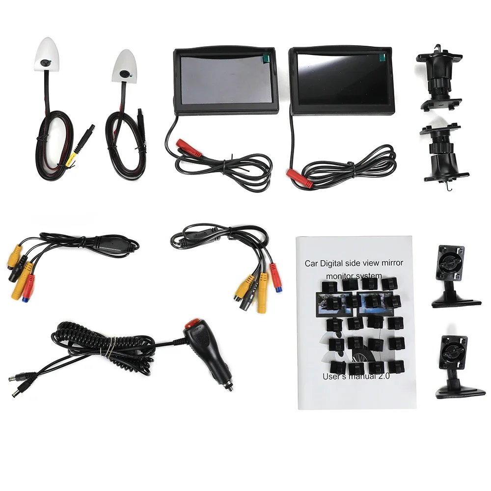 Car AHD 5-inch Digital Side View Monitoring Mirror System,night Vision HD 720P Side View Blind Spot Camera,available in 3 Colors Car AHD 5-inch Digital Side View Monitoring Mirror System,night Vision HD 720P Side View Blind Spot Camera,available in 3 Colors