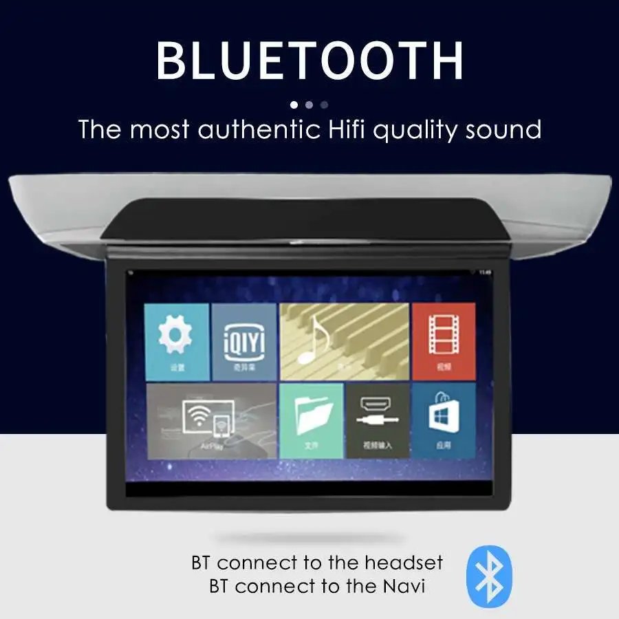 17.3 Inch/19.5 Inch 1920*1080 Roof Ceiling Monitor IPS Touch Screen Android12 Multimedia Video Player Mirror Link Remote Control 17.3 Inch/19.5 Inch 1920*1080 Roof Ceiling Monitor IPS Touch Screen Android12 Multimedia Video Player Mirror Link Remote Control
