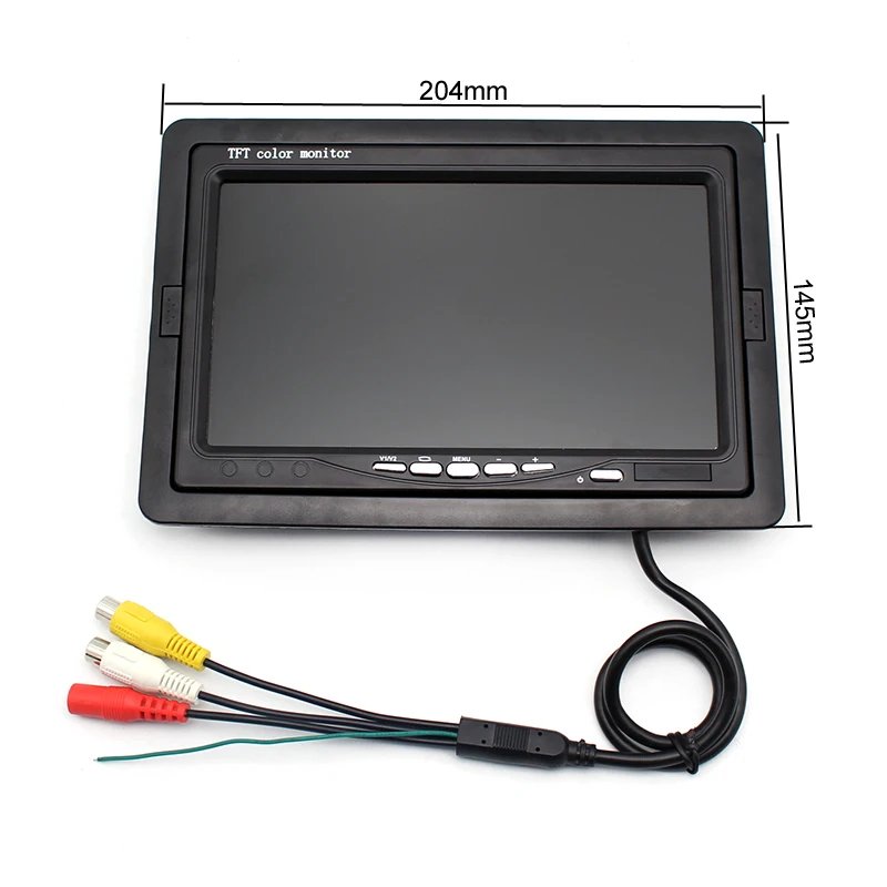 AHD 1080P 7 Inch IPS Screen Car Video Monitor Camera CCTV Surveillance Parking System With Cigarette Lighter Power Supply