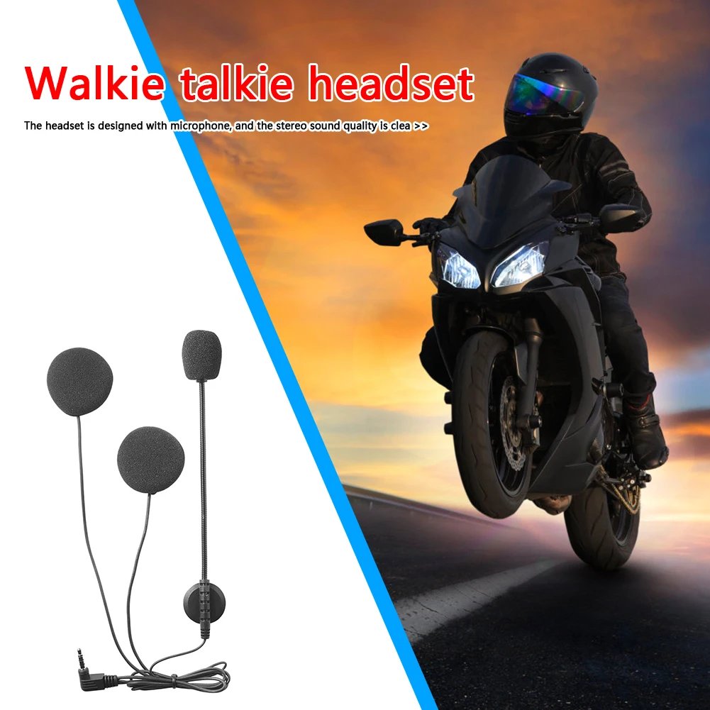 V6 PRO Motorcycle Helmet Intercom Earphone 3.5mm Microphone Speaker Headset for Vnetphone V4 V6 Motorcycle Bluetooth Interphone
