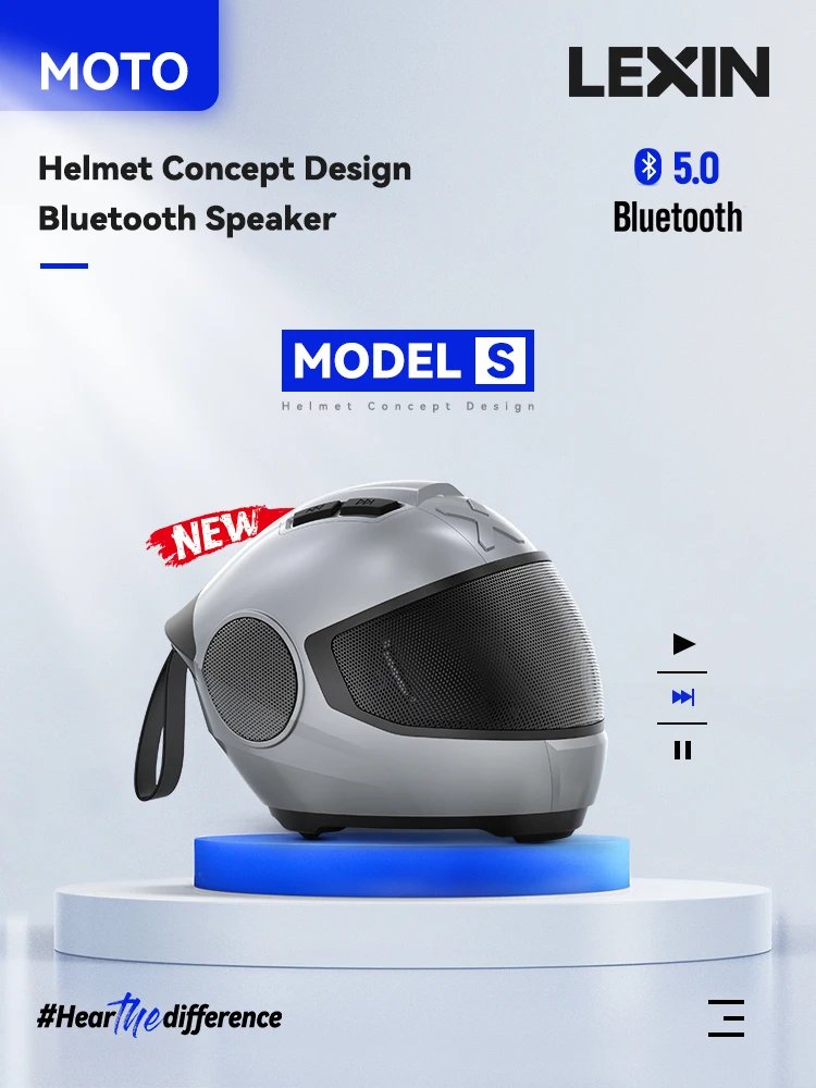 LEXIN Model-S Portable Bluetooth Speaker,Helmet Style Wireless Speaker,Powerful Loud Stereo Speakers, Deep Bass,IPX4 Waterproof LEXIN Model-S Portable Bluetooth Speaker,Helmet Style Wireless Speaker,Powerful Loud Stereo Speakers, Deep Bass,IPX4 Waterproof