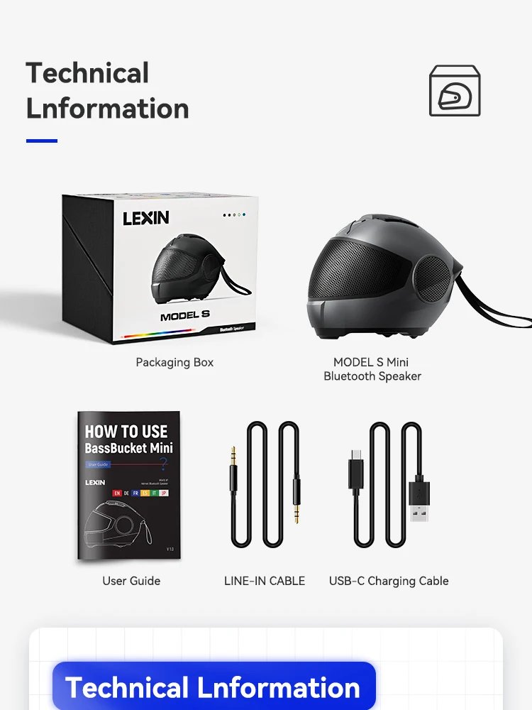 LEXIN Model-S Portable Bluetooth Speaker,Helmet Style Wireless Speaker,Powerful Loud Stereo Speakers, Deep Bass,IPX4 Waterproof LEXIN Model-S Portable Bluetooth Speaker,Helmet Style Wireless Speaker,Powerful Loud Stereo Speakers, Deep Bass,IPX4 Waterproof